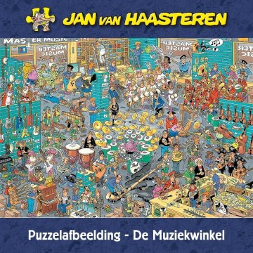 Puzzelwereld legpuzzel Jumbo 20049 jan van haasteren De Muziekwinkel en Vakantiekriebels 2 X 1000 stukjes P