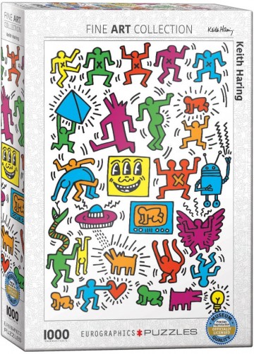 Puzzelwereld legpuzzel eurographics 5513 keith haring collage 1000 stukjes L