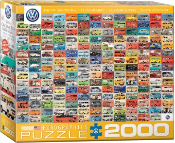 Puzzelwereld legpussel eurographics vw bontge bulli wereld 2000 stukjes d