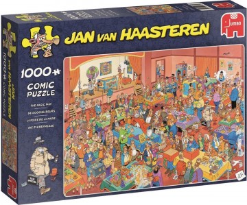 Puzzelwereld legpuzzel  jan van haasteren de goochelbeurs puzzel   1000 stukjes links