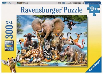 Puzzelwereld legpuzzel afrikaanse vrienden ravensburger 130757 300 stukjes