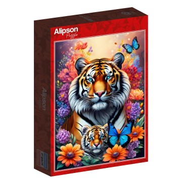 Puzzelwereld legpuzzel alipson puzzle 50117 tiger   maternal love collection 1000 stukjes l