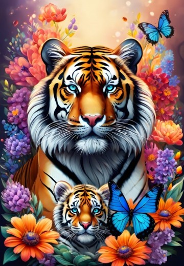 Puzzelwereld legpuzzel alipson puzzle 50117 tiger   maternal love collection 1000 stukjes p