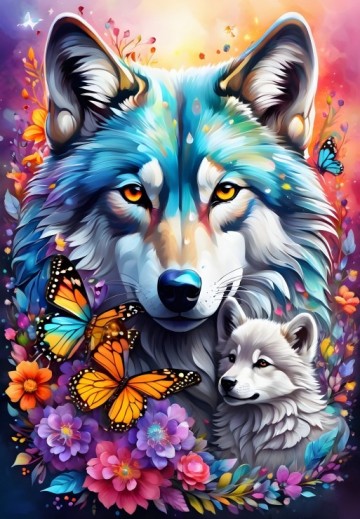 Puzzelwereld legpuzzel alipson puzzle 50124 wolves   maternal love collection 1000 stukjes p