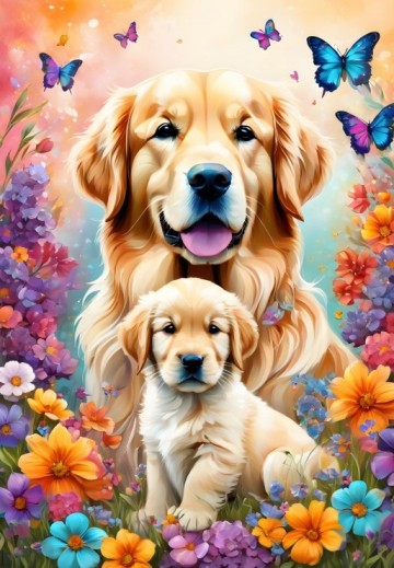 Puzzelwereld legpuzzel alipson puzzle 50125 dogs   maternal love collection 1000 stukjes p