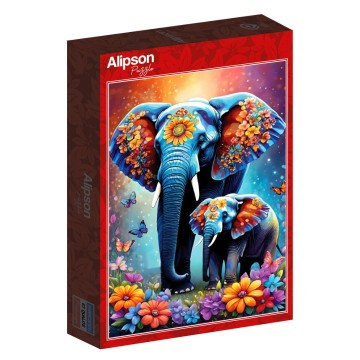 Puzzelwereld legpuzzel alipson puzzle 50154 elephants    maternal love collection 1000 stukjes l