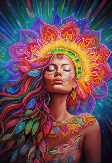 Puzzelwereld legpuzzel alipson puzzle 50157 rainbow shaman 1000 stukjes p