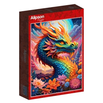 Puzzelwereld legpuzzel alipson puzzle 50217 kleurrijke draak 1000 stukjes l