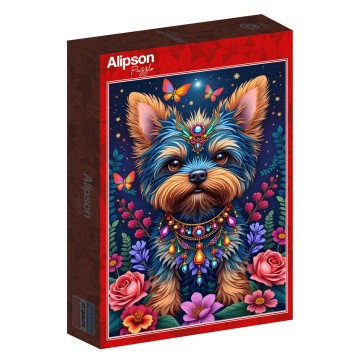 Puzzelwereld legpuzzel alipson puzzle 50236 hond in bloemenland 1000 stukjes l