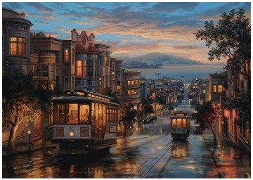 Puzzelwereld legpuzzel anatolian 4531 evgeny lushpin san francisco cable cars 1500 stukjes P
