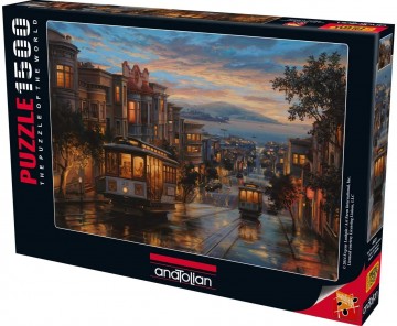 Puzzelwereld legpuzzel anatolian 4531 evgeny lushpin san francisco cable cars 1500 stukjes R