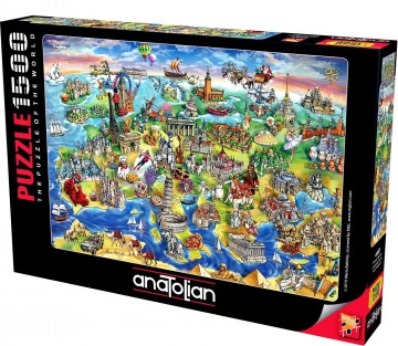 Puzzelwereld legpuzzel anatolian 4557 european world 1500 stukjes R