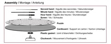 Puzzelwereld legpuzzel art puzzle 4147 puzzel klok   dansen in de nacht 570 stukjes d