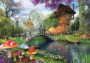 Puzzelwereld legpuzzel art puzzle 4467 the old shoe house 1000 stukjes P