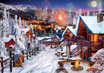 Puzzelwereld legpuzzel art puzzle 5183 winter playground 1000 stukjes p