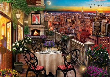 Puzzelwereld legpuzzel art puzzle 5184 dinner at new york 1000 stukjes P
