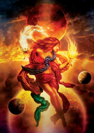 Puzzelwereld legpuzzel art puzzle 5186 water and fire 1000 stukjes P