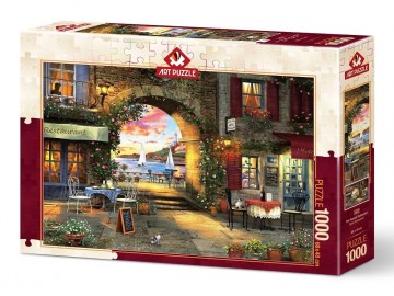 Puzzelwereld legpuzzel art puzzle 5220 the seaside restaurant 1000 stukjes r