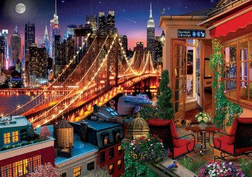 Puzzelwereld legpuzzel art puzzle 5376 terras bij brooklyn 1500 stukjes P
