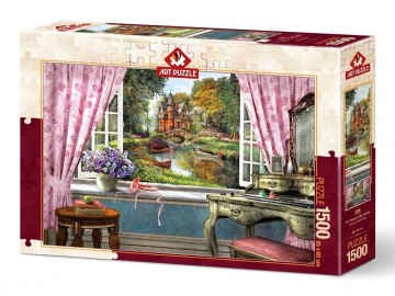 Puzzelwereld legpuzzel art puzzle 5388 the chateau in my window 1500 stukjes r