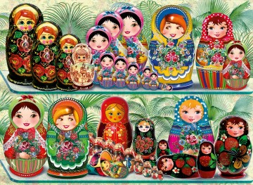 Puzzelwereld legpuzzel bleubird 70571 matryoshka dolls 6000 stukjes p