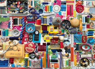 Puzzelwereld legpuzzel bleubird 70571 sewing kit 6000 stukjes p