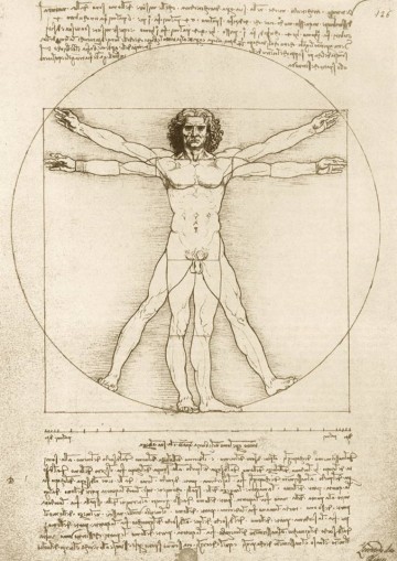 Puzzelwereld legpuzzel bluebird 60009 leonardo da vinci   the vitruvian man 1490 1000 stukjes p