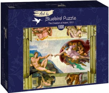Puzzelwereld legpuzzel bluebird 60053 michelangelo   the creation of adam 1511 1000 stukjes d