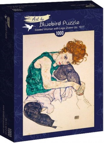 Puzzelwereld legpuzzel bluebird 60092 zittende vrouw met opgetrokken benen 1917 1000 stukjes d
