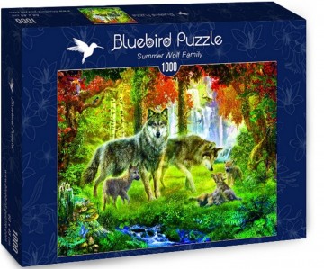 Puzzelwereld legpuzzel bluebird 70156 summer wolf family 1000 stukjes d