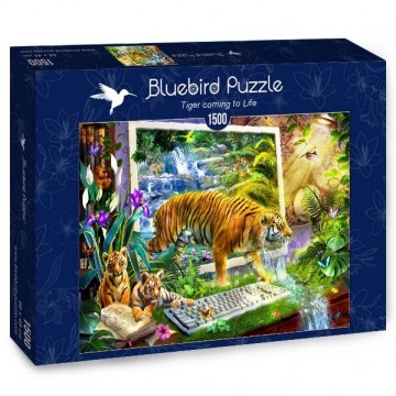 Puzzelwereld legpuzzel bluebird 70200 tiger coming to life 1500 stukjes d