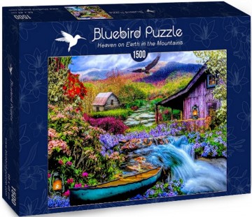 Puzzelwereld legpuzzel bluebird 70210 heaven on earth in the mountains 1500 stukjes d