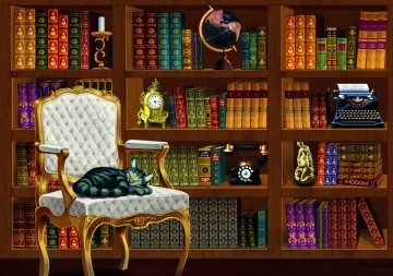 Puzzelwereld legpuzzel bluebird 70225 the vintage library 1000 stukjes p