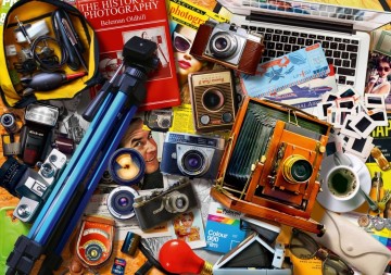 Puzzelwereld legpuzzel bluebird 70240 retro camera tabletop 1000 stukjes p