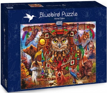 Puzzelwereld legpuzzel bluebird 70257 animal totem 4000 stukjes d   kopie