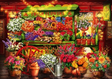Puzzelwereld legpuzzel bluebird 70333 flower market stall 1000 stukjes p