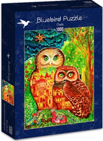 Puzzelwereld legpuzzel bluebird 70414 owls 1000 stukjes d