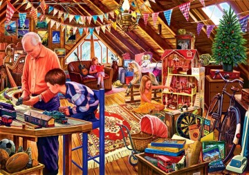Puzzelwereld legpuzzel bluebird 70433 attic playtime 1500 stukjes p
