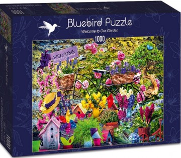 Puzzelwereld legpuzzel bluebird 70493 welcome to our garden 1000 stukjes d