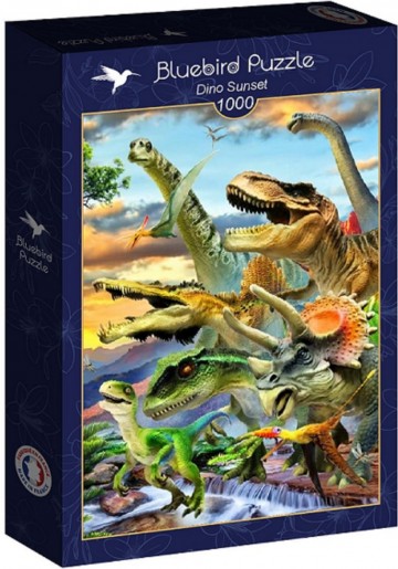 Puzzelwereld legpuzzel bluebird 90233 het einde van de dinosauriers 1000 stukjes d