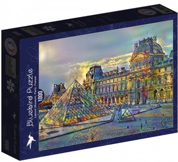 Puzzelwereld legpuzzel bluebird 90292 louvre museum parijs frankrijk 1000 stukjes d