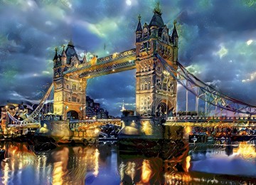 Puzzelwereld legpuzzel bluebird 90293 tower bridge london england 1000 stukjes p