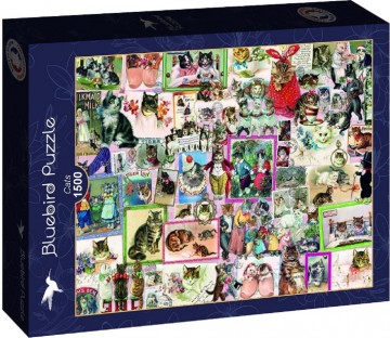 Puzzelwereld legpuzzel bluebird 90309 katten 1500 stukjes d