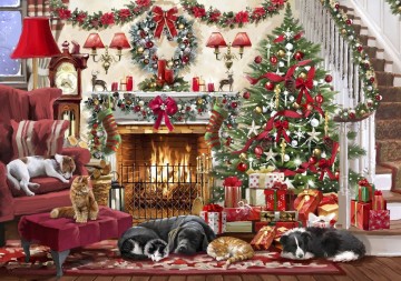 Puzzelwereld legpuzzel bluebird 90539 cosy fireplace 2000 stukjes p