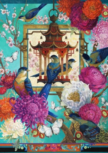 Puzzelwereld legpuzzel bluebird 90604 the asiatic garden 2000 stukjes p