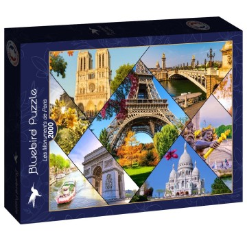 Puzzelwereld legpuzzel bluebird 90760 monumenten van parijs 2000 stukjes l