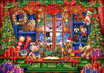 Puzzelwereld legpuzzel bluebird 90810 ye old christmas shoppe 2000 stukjes p