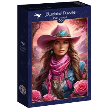 Puzzelwereld legpuzzel bluebird 90928 pink cowgirl 1000 stukjes l