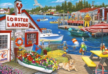 Puzzelwereld legpuzzel bluebird 90958 lobster landing 1000 stukjes p