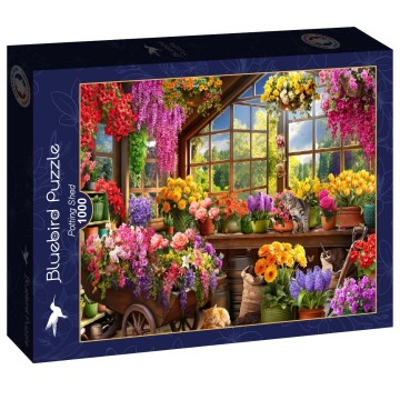 Puzzelwereld legpuzzel bluebird 90977 potting shed 1000 stukjes l
